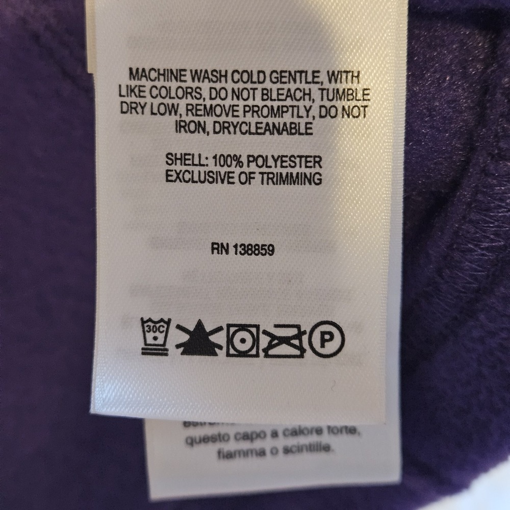 Columbia ECU Pirates Flanker Fleece Vest Purple Medium Embroidered Logo Licensed - Picture 8 of 8